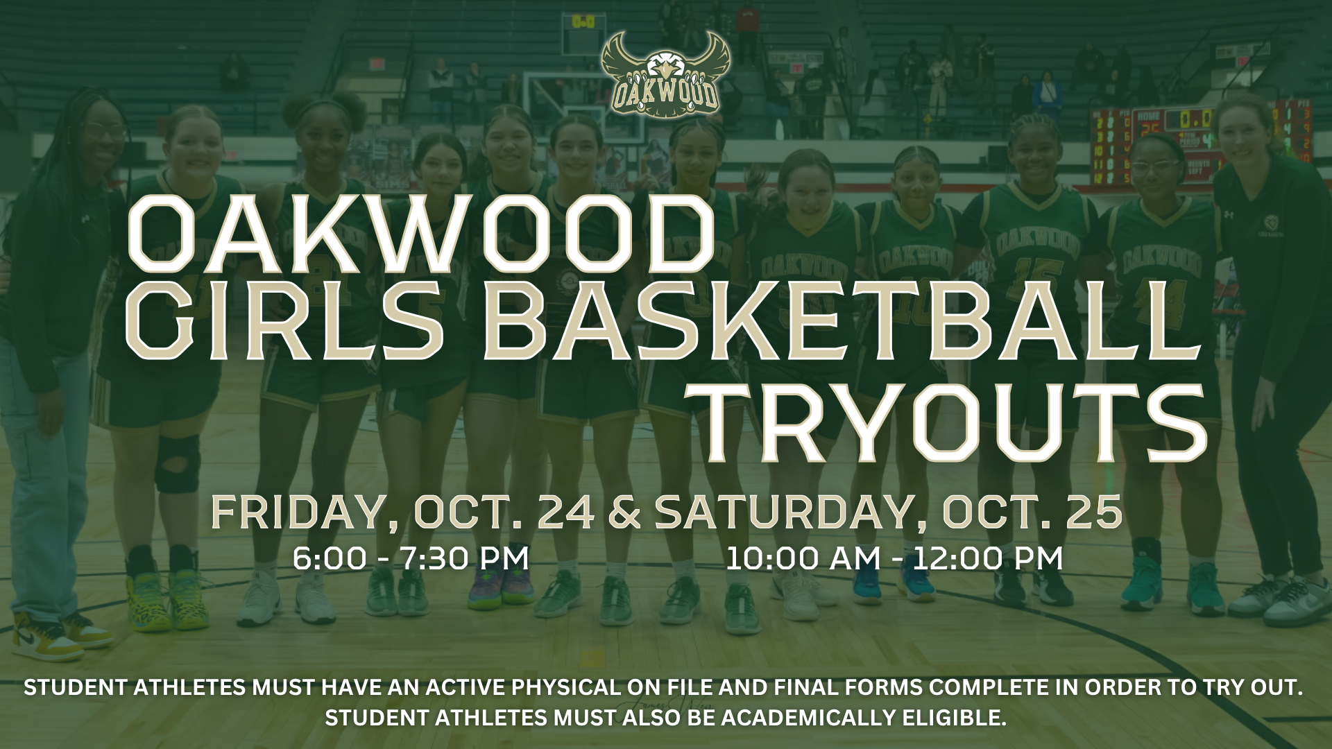 Oakwood Girls Basketball Tryouts 2025
